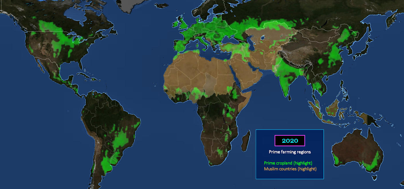 Global farming, 2020 map